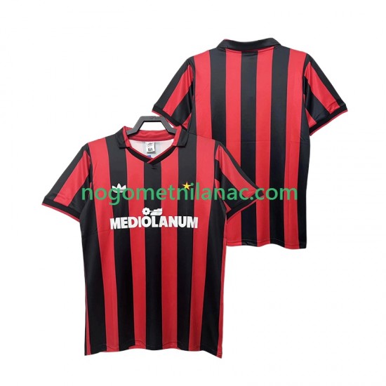 Dres AC Milan 1990 1991 Retro Domaći Kratkih Rukava - Muški