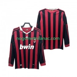 Dres AC Milan 2009 Retro Domaći 2010 Dugim Rukavima - Muški