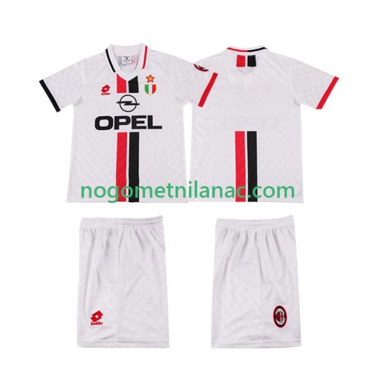 Dres AC Milan 1996 1997 Retro Gostujući Kratkih Rukava - Dječji
