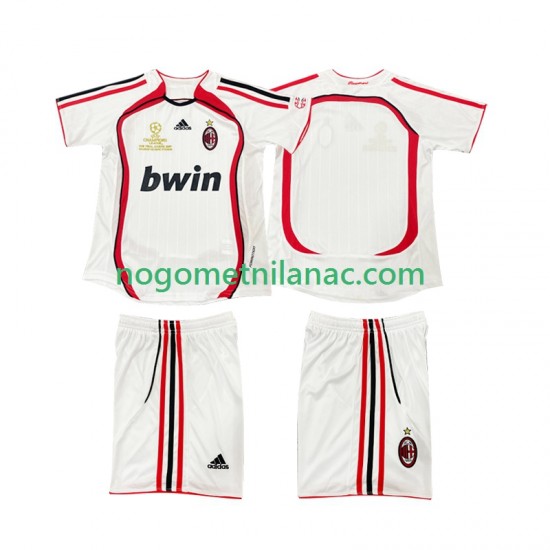 Dres AC Milan 2007 Retro Gostujući 2006 Kratkih Rukava - Dječji