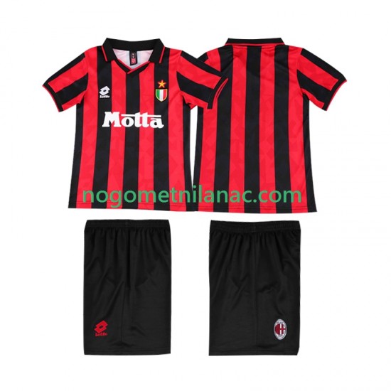 Dres AC Milan 1993 Retro Domaći 1994 Kratkih Rukava - Dječji