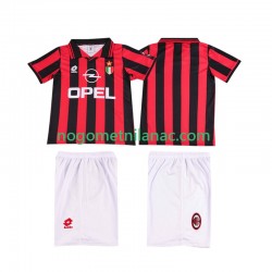 Dres AC Milan 1996 1997 Retro Domaći Kratkih Rukava - Dječji