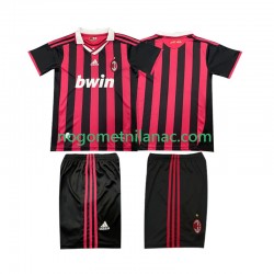 Dres AC Milan 2009 Retro Domaći 2010 Kratkih Rukava - Dječji
