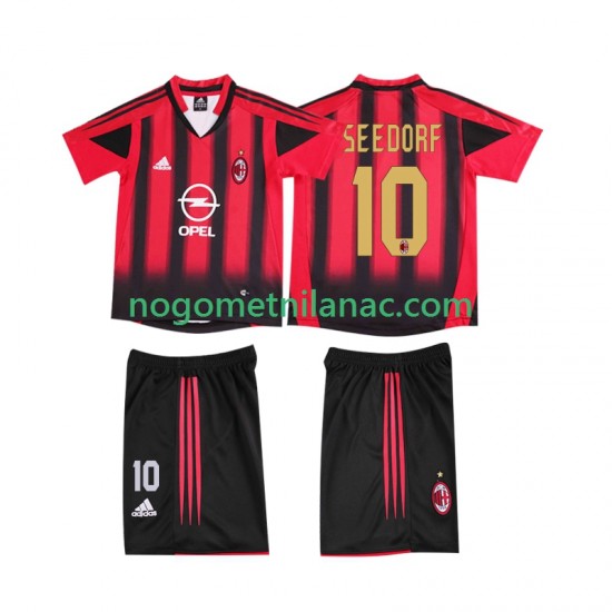 Dres AC Milan SEEDORF 10 2005 Retro Domaći 2004 Kratkih Rukava - Dječji