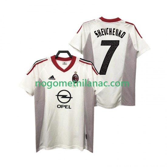 Dres AC Milan SHEVCHENKO 7 2005 Retro Gostujući 2004 Kratkih Rukava - Muški