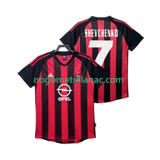 Dres AC Milan SHEVCHENKO 7 2003 Retro Domaći 2002 Kratkih Rukava - Muški