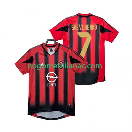Dres AC Milan SHEVCHENKO 7 2005 Retro Domaći 2004 Kratkih Rukava - Muški