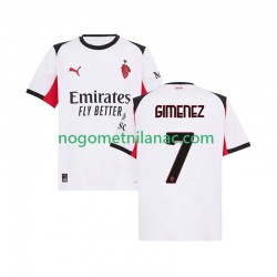 Dres AC Milan Santiago Gimenez 7 Gostujući 2025-2026 Kratkih Rukava - Muški