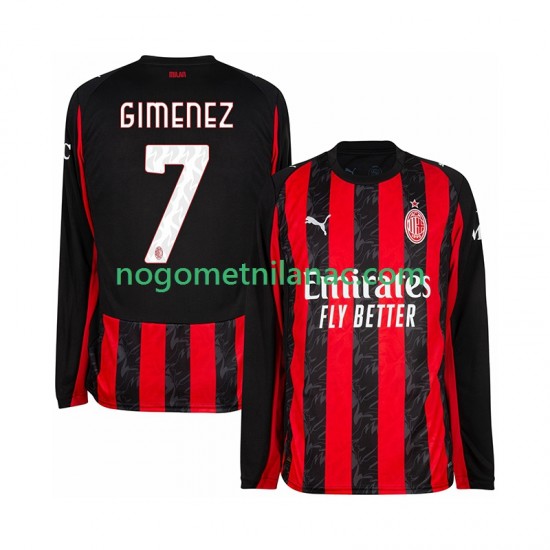 Dres AC Milan Santiago Gimenez 7 Domaći 2025-2026 Dugim Rukavima - Muški