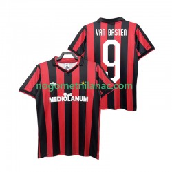 Dres AC Milan VAN BASTEN 9 1990 1991 Retro Domaći Kratkih Rukava - Muški Dres AC Milan VAN BASTEN 9 1990 1991 Retro Domaći Kratkih Rukava - Muški