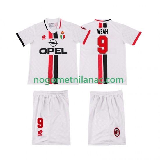 Dres AC Milan WEAH 8 1996 1997 Retro Gostujući Kratkih Rukava - Dječji