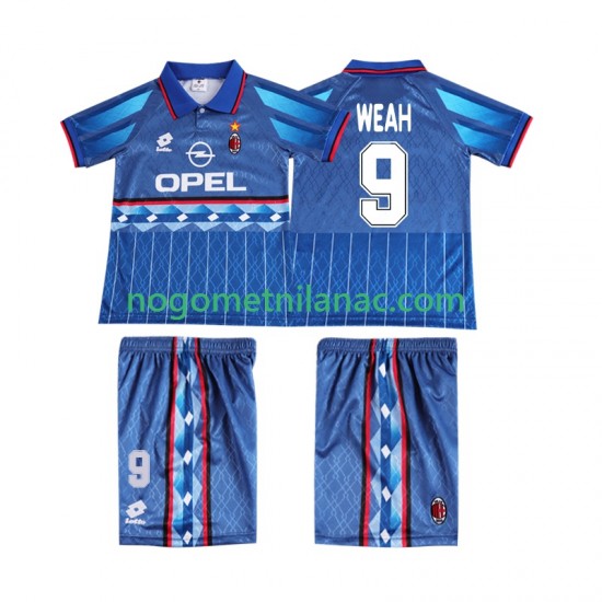 Dres AC Milan WEAH 9 1995 1996 Retro Gostujući Kratkih Rukava - Dječji