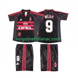 Dres AC Milan WEAH 9 Retro Treći 1998 1999 Kratkih Rukava - Dječji Dres AC Milan WEAH 9 Retro Treći 1998 1999 Kratkih Rukava - Dječji
