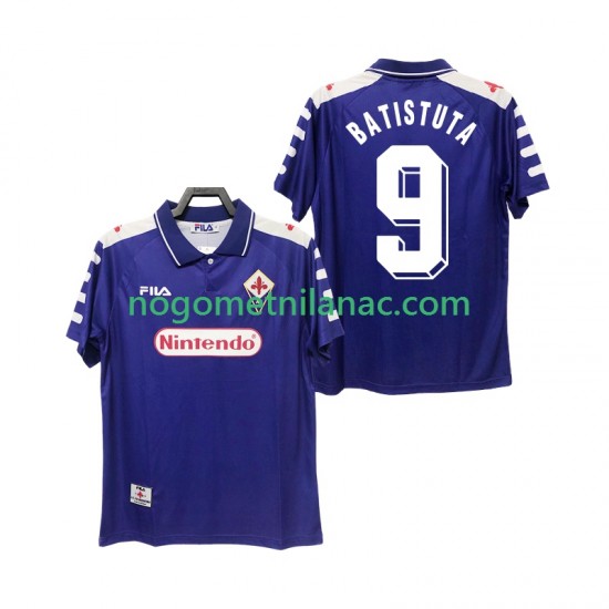 Dres ACF Fiorentina BASTUTA 9 Retro Domaći 1998 1999 Kratkih Rukava - Muški