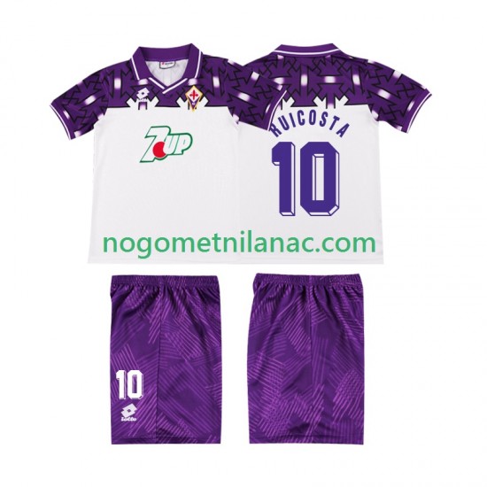 Dres ACF Fiorentina RUI COSTA 10 1992 1993 Retro Gostujući Kratkih Rukava - Dječji
