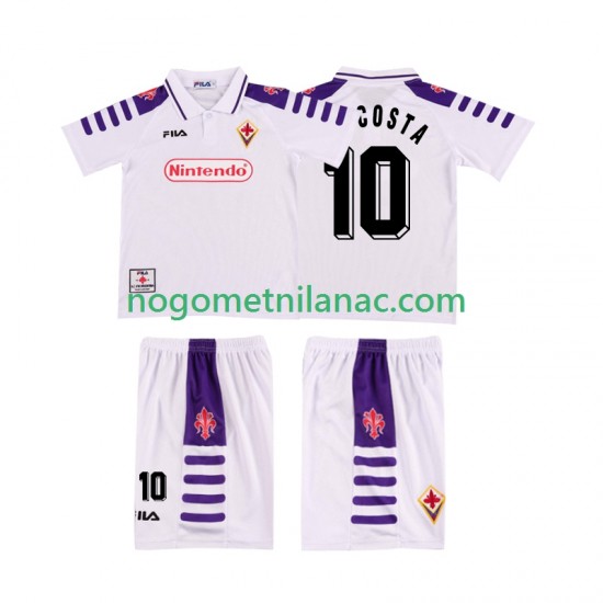 Dres ACF Fiorentina RUI COSTA 10 Retro Gostujući 1998 1999 Kratkih Rukava - Dječji