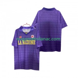 Dres ACF Fiorentina 1989 1990 Retro Domaći Kratkih Rukava - Muški Dres ACF Fiorentina 1989 1990 Retro Domaći Kratkih Rukava - Muški