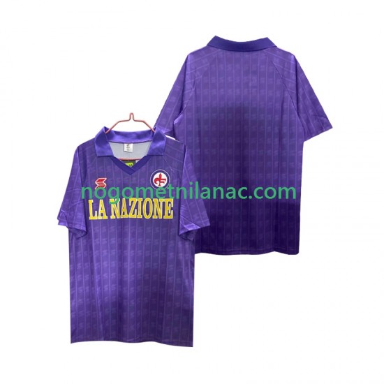 Dres ACF Fiorentina 1989 1990 Retro Domaći Kratkih Rukava - Muški