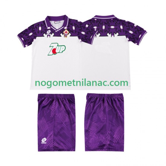 Dres ACF Fiorentina 1992 1993 Retro Gostujući Kratkih Rukava - Dječji