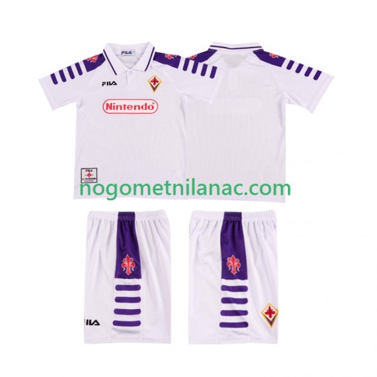 Dres ACF Fiorentina Retro Gostujući 1998 1999 Kratkih Rukava - Dječji