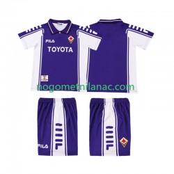 Dres ACF Fiorentina 2000 Retro Domaći 1999 Kratkih Rukava - Dječji