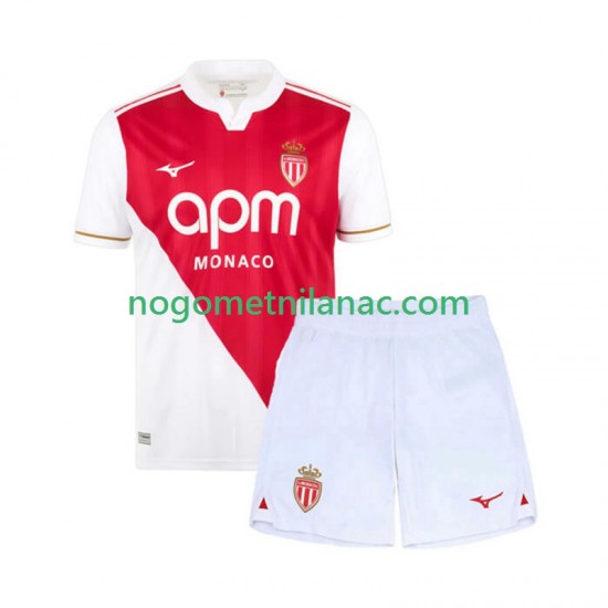 Dres AS Monaco Domaći 2025-2026 Kratkih Rukava - Dječji