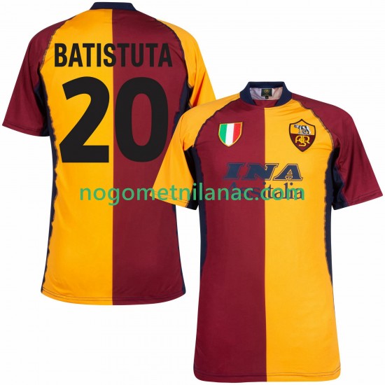 Dres Roma Batistuta 20 2000 2001 Retro Domaći Kratkih Rukava - Muški