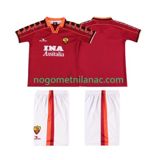 Dres Roma Retro Domaći 1998 1999 Kratkih Rukava - Dječji