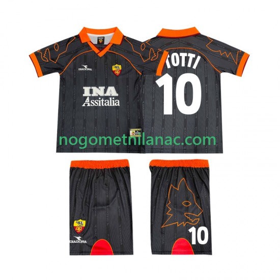 Dres Roma TOTTI 10 2000 Retro Gostujući 1999 Kratkih Rukava - Dječji
