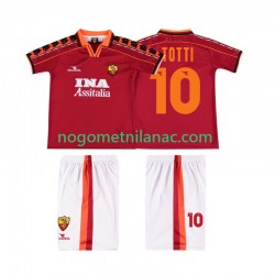 Dres Roma TOTTI 10 Retro Domaći 1998 1999 Kratkih Rukava - Dječji Dres Roma TOTTI 10 Retro Domaći 1998 1999 Kratkih Rukava - Dječji