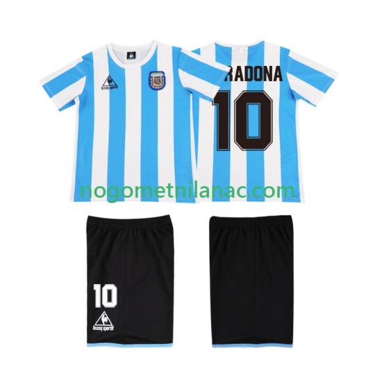 Dres Argentina MARADONA 10 1986 Retro Domaći Kratkih Rukava - Dječji