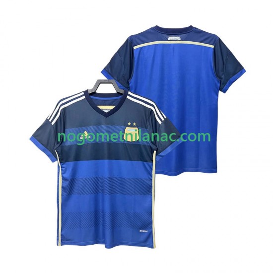 Dres Argentina 2014 Retro Gostujući Kratkih Rukava - Muški