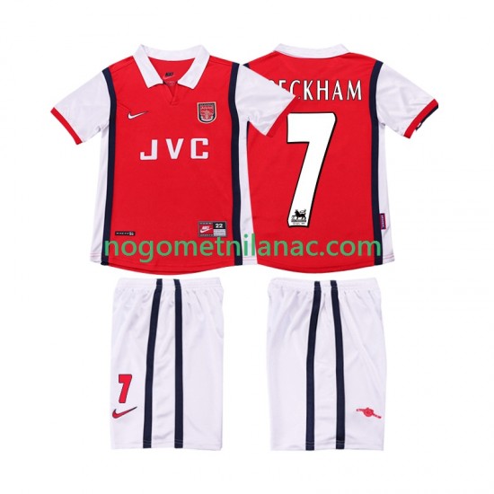 Dres Arsenal BECKHAM 7 Retro Domaći 1998 1999 Kratkih Rukava - Dječji
