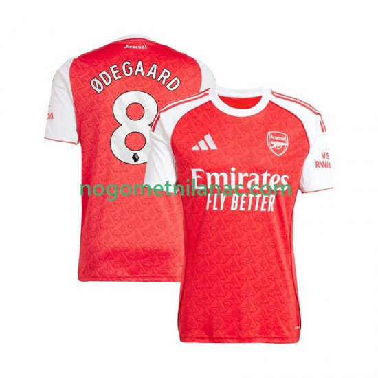 Dres Arsenal Martin Odegaard 8 Domaći 2025-2026 Kratkih Rukava - Muški
