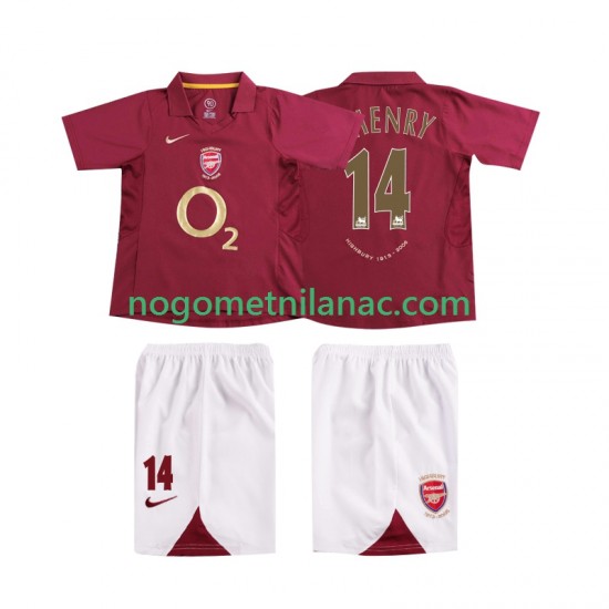 Dres Arsenal Thierry Henry 14 2005 Retro Domaći 2006 Kratkih Rukava - Dječji