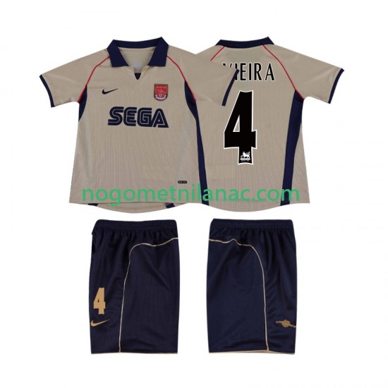Dres Arsenal VIEIRA 4 2001 Retro Gostujući 2002 Kratkih Rukava - Dječji