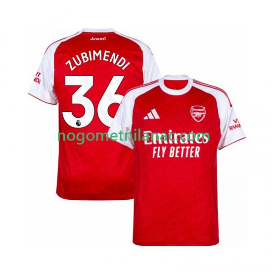 Dres Arsenal Zubimendi 36 Domaći 2025-2026 Kratkih Rukava - Muški