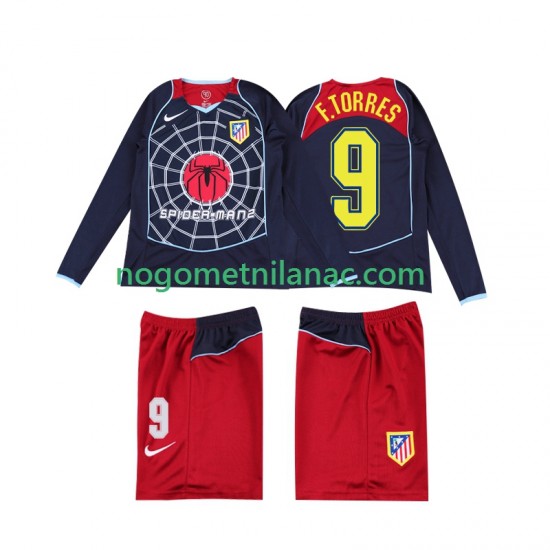Dres Atlético Madrid F TORRES 9 2005 Retro Gostujući 2004 Dugim Rukavima - Dječji