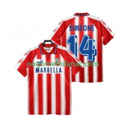 Dres Atlético Madrid SIMEONE 14 1995 Retro Domaći 1994 Kratkih Rukava - Muški