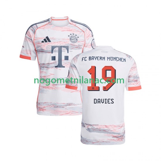 Dres FC Bayern München Alphonso Davies 19 Gostujući 2025-2026 Kratkih Rukava - Muški