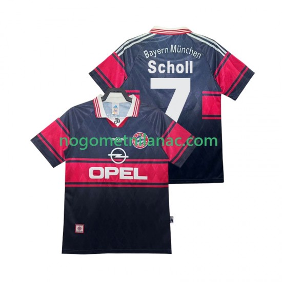 Dres FC Bayern München Scholl 7 1997 Retro Domaći 1999 Kratkih Rukava - Muški
