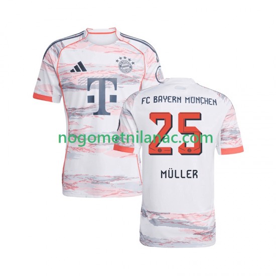 Dres FC Bayern München Thomas Muller 25 Gostujući 2025-2026 Kratkih Rukava - Muški