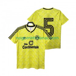 Dres Borussia Dortmund 5 1988 1989 Retro Domaći Kratkih Rukava - Muški Dres Borussia Dortmund 5 1988 1989 Retro Domaći Kratkih Rukava - Muški