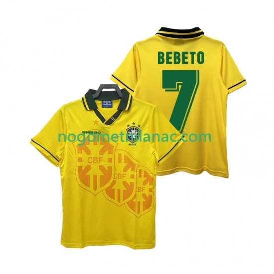 Dres Brazil BEBETO 7 Retro Domaći 1994 Kratkih Rukava - Muški
