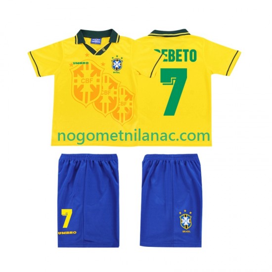 Dres Brazil BEBETO 7 Retro Domaći 1994 Kratkih Rukava - Dječji