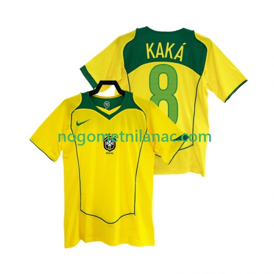 Dres Brazil KAKA 8 Retro Domaći 2004 Kratkih Rukava - Muški