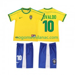Dres Brazil RIVALDO 10 Retro Domaći 1998 Kratkih Rukava - Dječji Dres Brazil RIVALDO 10 Retro Domaći 1998 Kratkih Rukava - Dječji