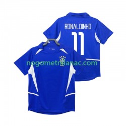 Dres Brazil RONALDINHO 11 Retro Gostujući 2002 Kratkih Rukava - Muški