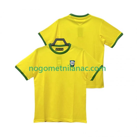 Dres Brazil 1970 Retro Domaći Kratkih Rukava - Muški