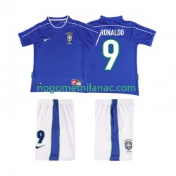 Dres Brazil Ronaldo 9 Retro Gostujući 1998 Kratkih Rukava - Dječji